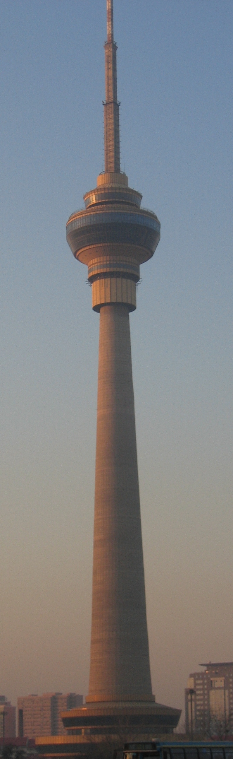 Air Pollution China - View of 1,329 feet (405 m) CCTV Tower and antenna