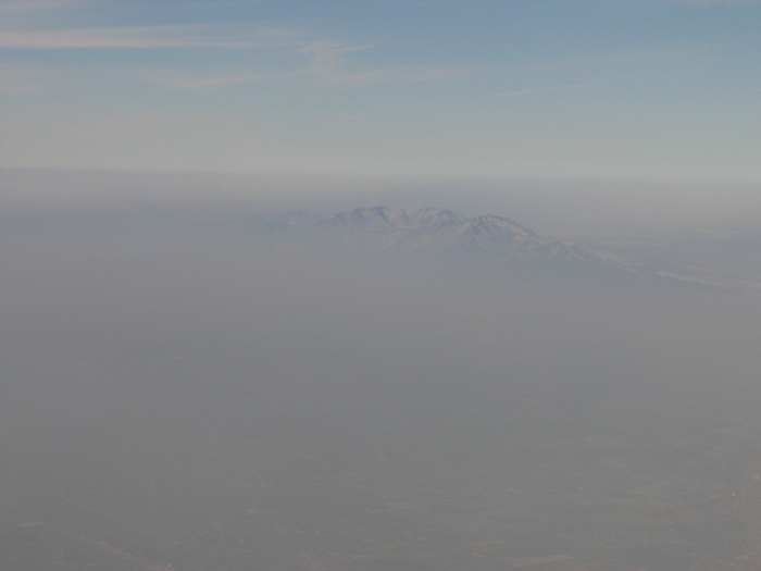 Air Pollution China - View of region just west of Sanyuan, about 30 miles north of Xian, looking northwest