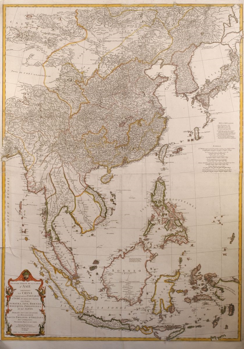 D'Anville 1752 d'Asie la Chine Tartarie Borneo Philippines Japon