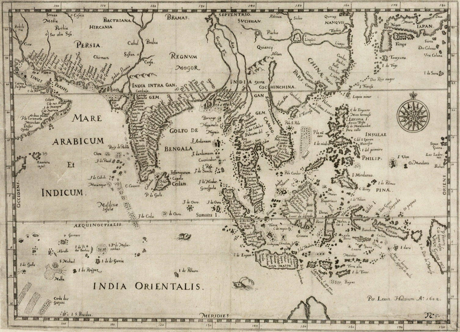Photo of Levinus Hulsius (<i>ca</i>. 1602) map.