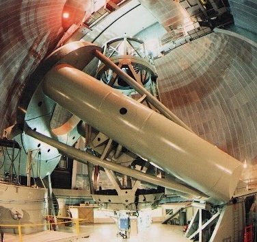 Mt Palomar Observatory, 200 inch Hale telescope and horseshoe mount