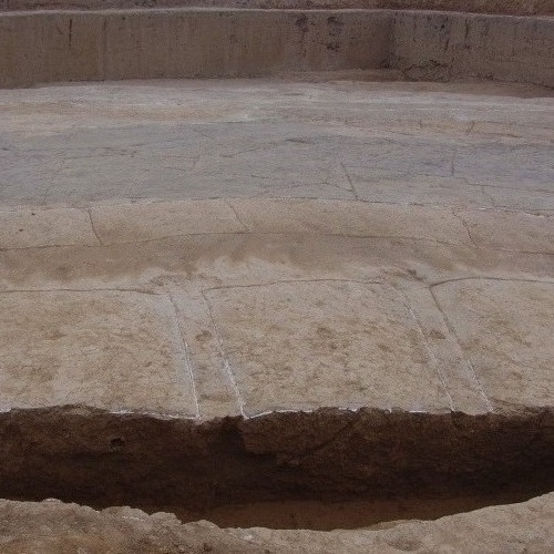 Photo of Taosi observatory pillar foundations