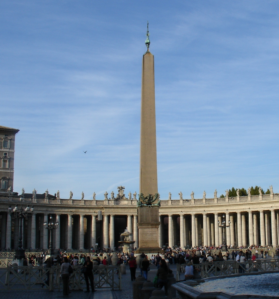 Egyptian obelisk located at the center of the St. Peter's Square, Vatican, Rome